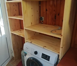 Etagère pour rangement machine à laver meubles malins en bois