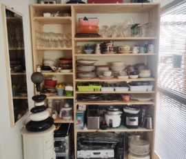 étagere rangement bois à la Réunion